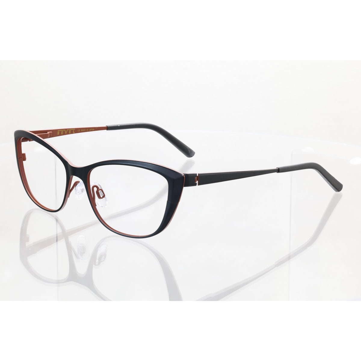Bevel 3mm Above 8677 black eyeglass frames