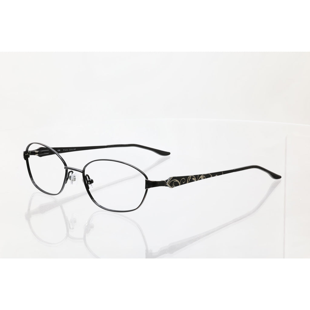 Tres Jolie 149 53-16-135mm BLACK SILVER Eyeglass FRAMES ONLY - GOOD CONDITION