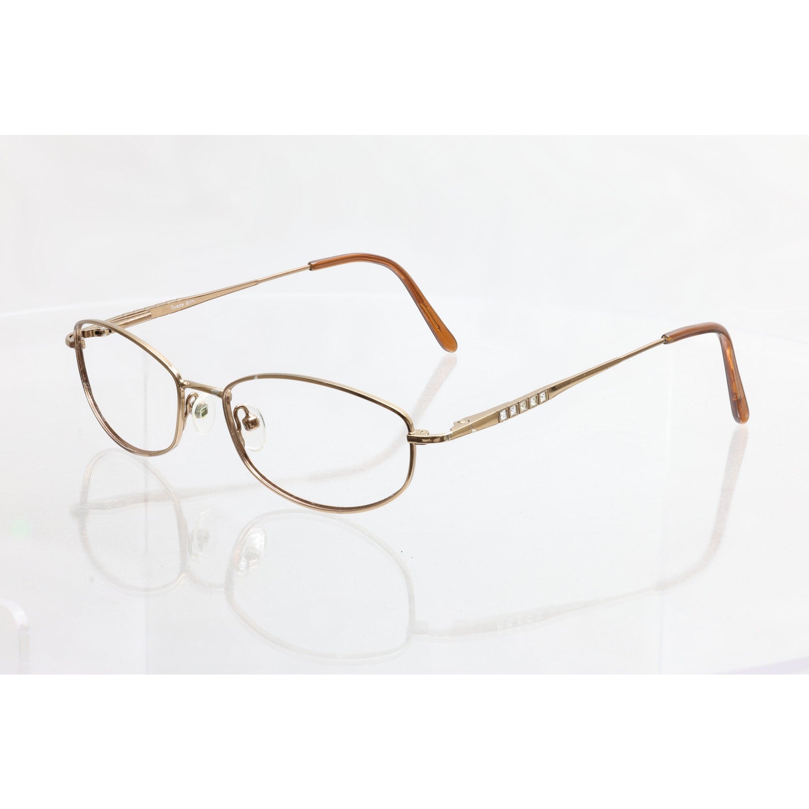 Visage Suede BRN Eyeglass FRAMES ONLY - GOOD CONDITION