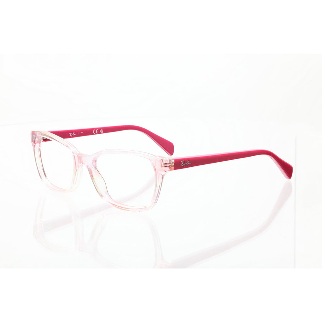 Ray-Ban clear/pink youth-size eyeglass frames