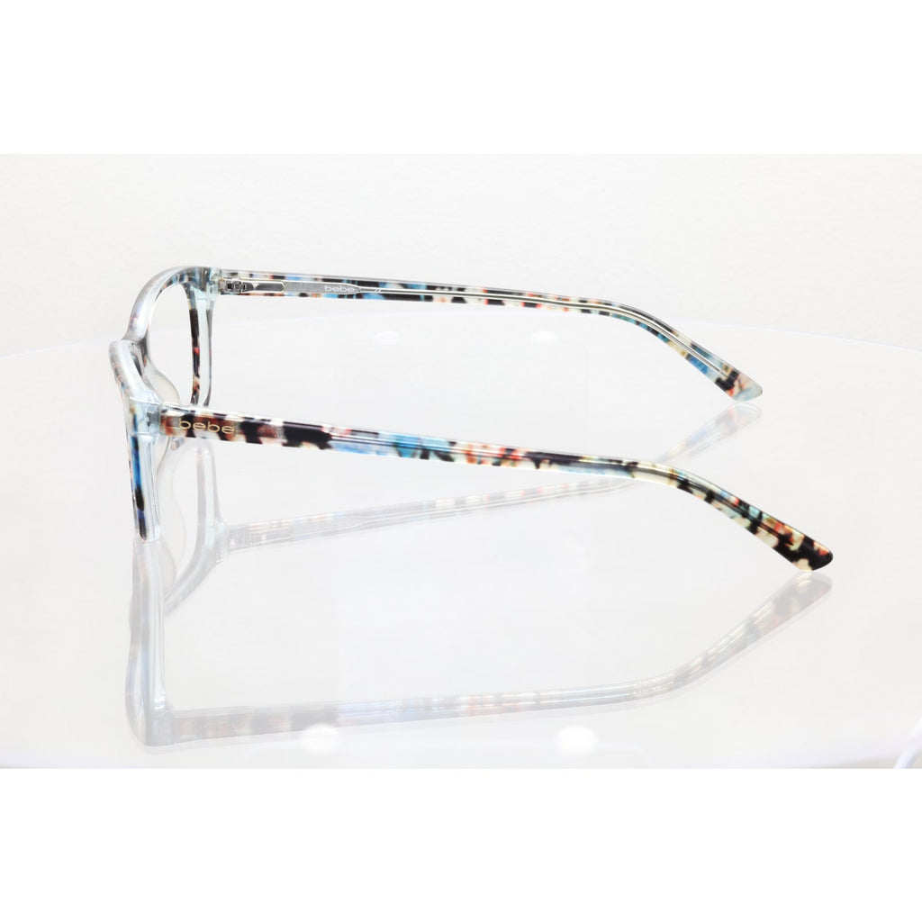 Bebe BB5145 (400) blue floral eyeglass frames, photo 4 of 8