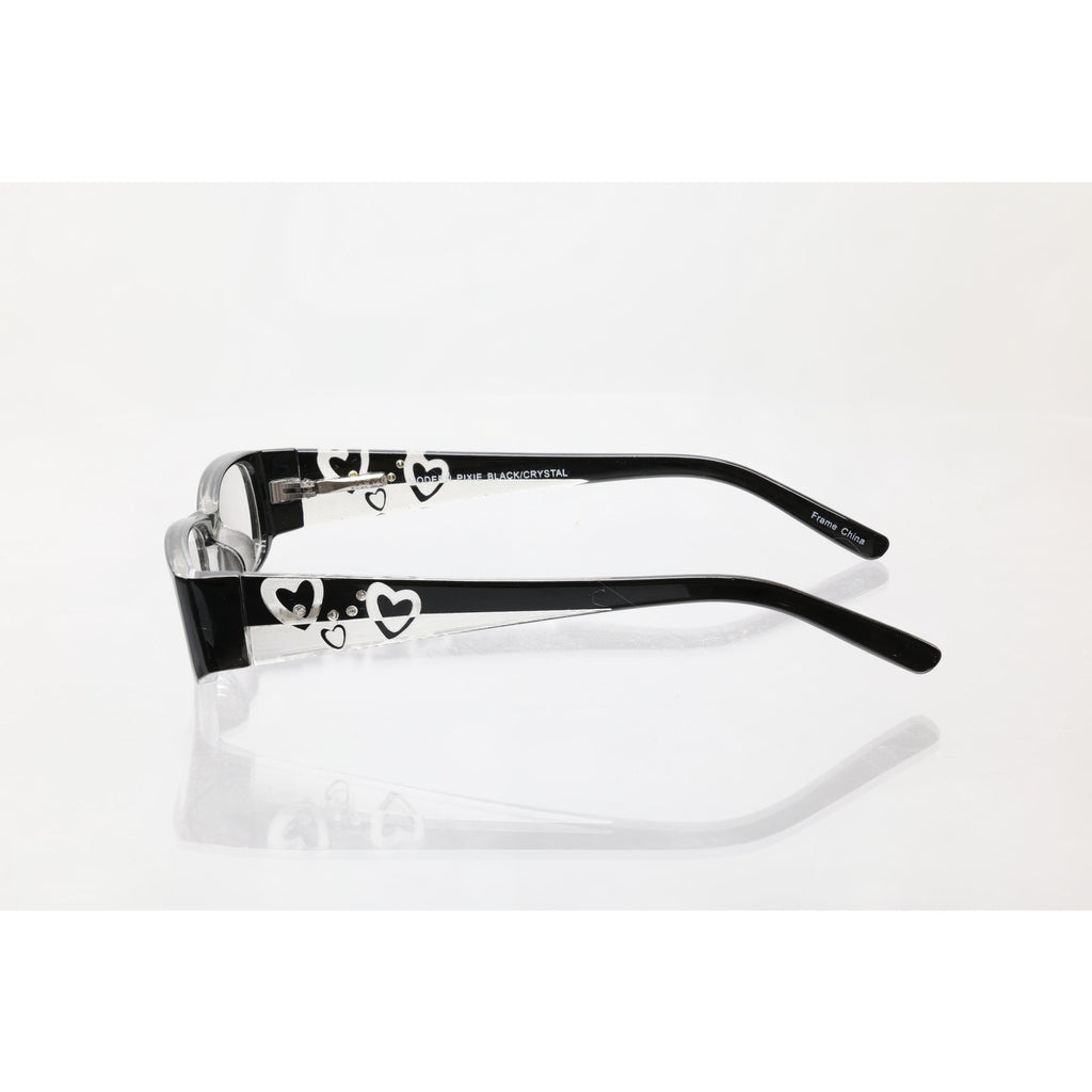 Modern Pixie Black/Crystal 48-16-130mm Eyeglass FRAMES ONLY - NEW/WITHOUT TAGS