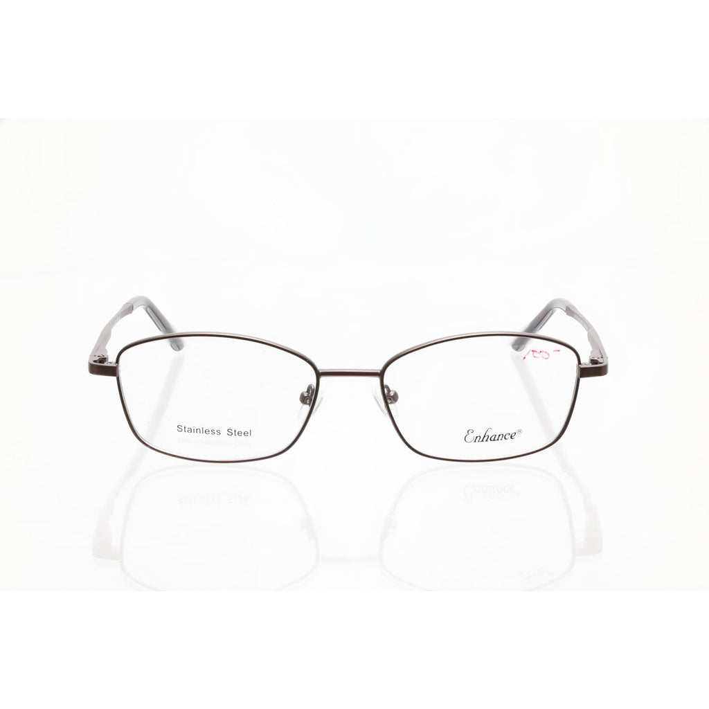 Enhance 4174 matt brown eyeglass frames, photo 3 of 6