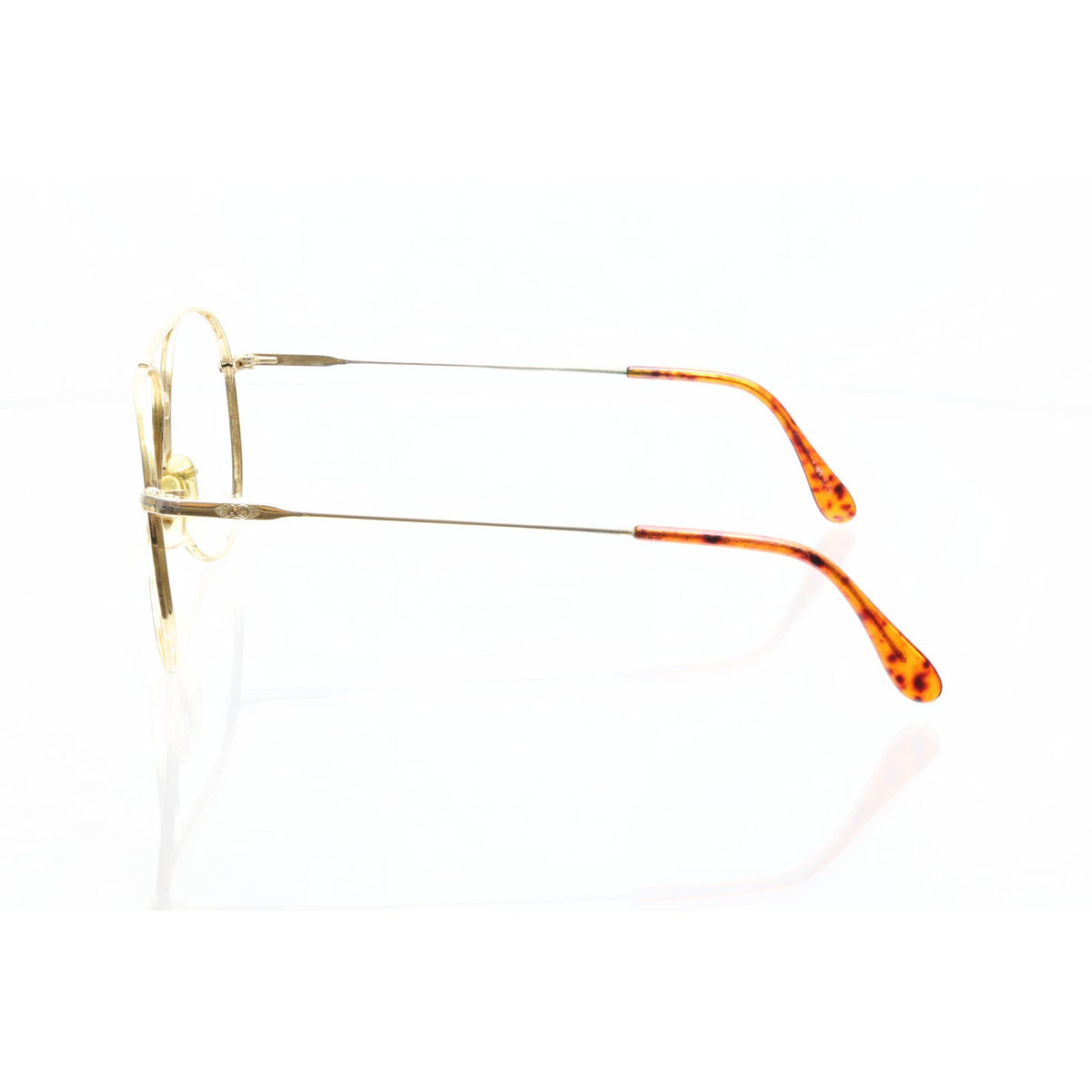 AO American Optical Gold Aviator sunglass frames, photo 4 of 6