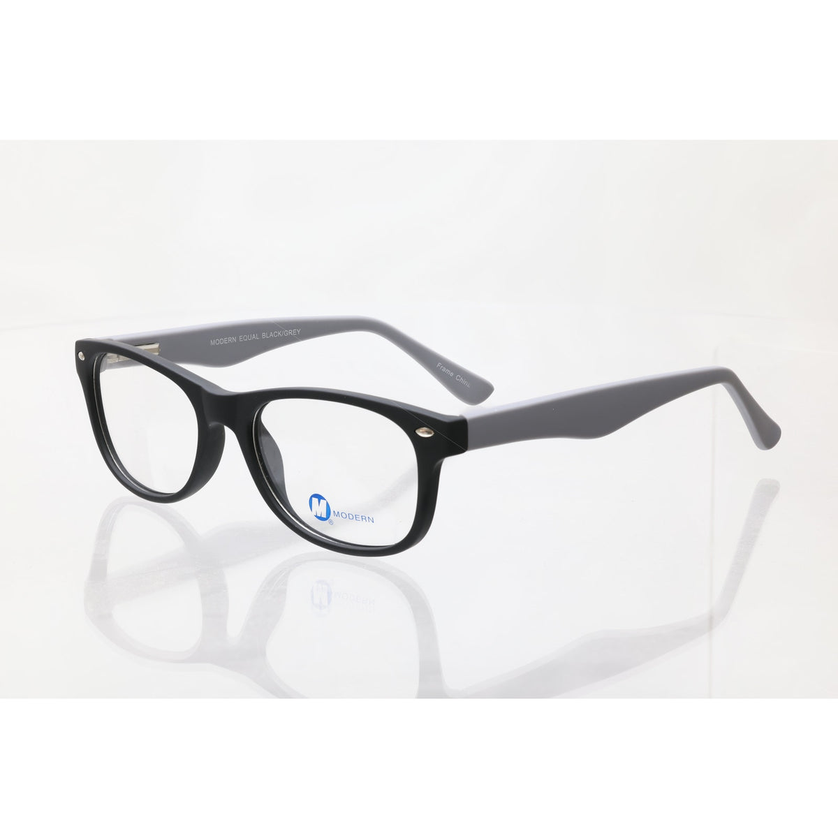 Modern Equal Black/Grey 50-19-140mm Eyeglass FRAMES ONLY - NEW/WITHOUT TAGS