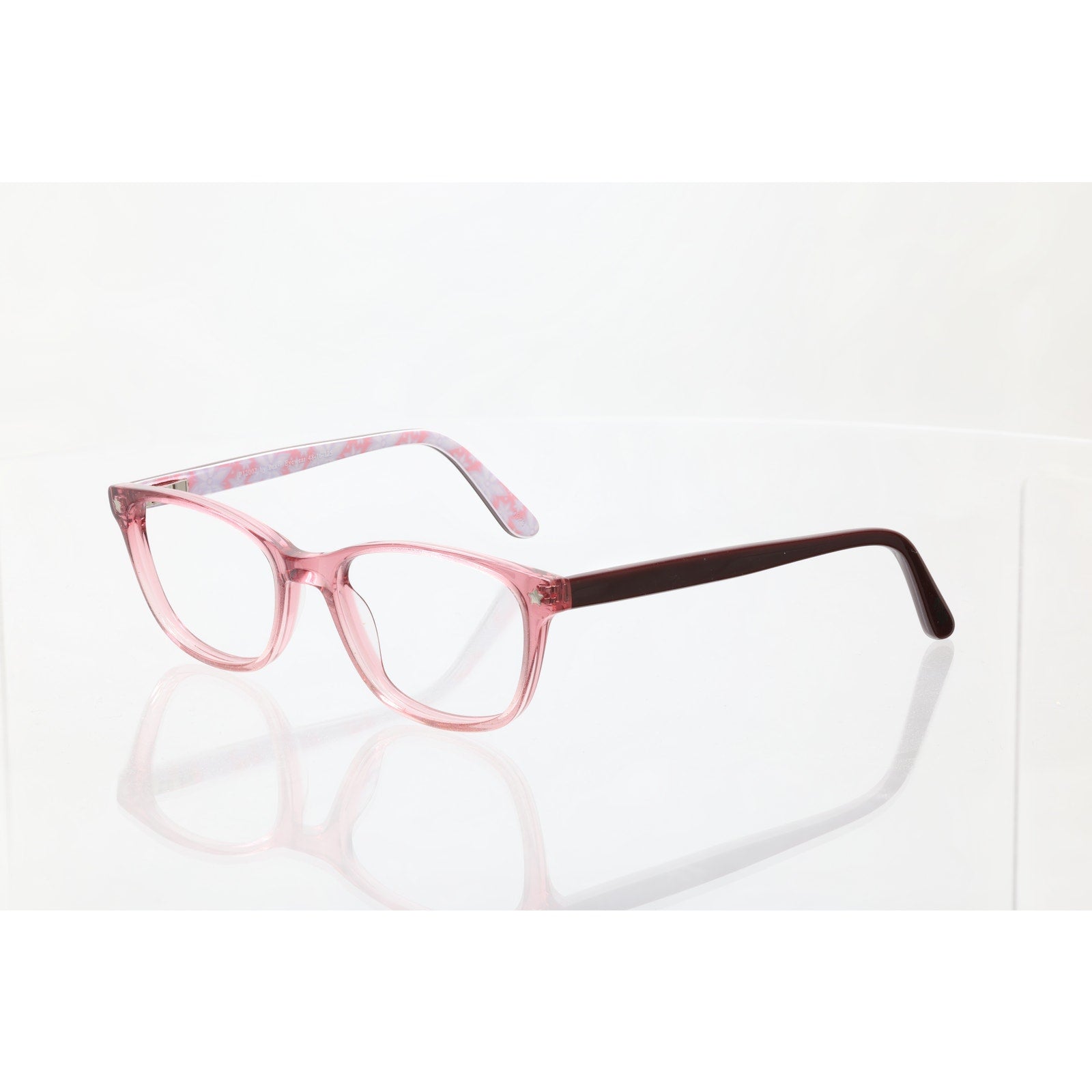 Pez Eyewear P12002 48-16-125 CRYSTAL PINK Eyeglass FRAMES ONLY - GOOD CONDITION