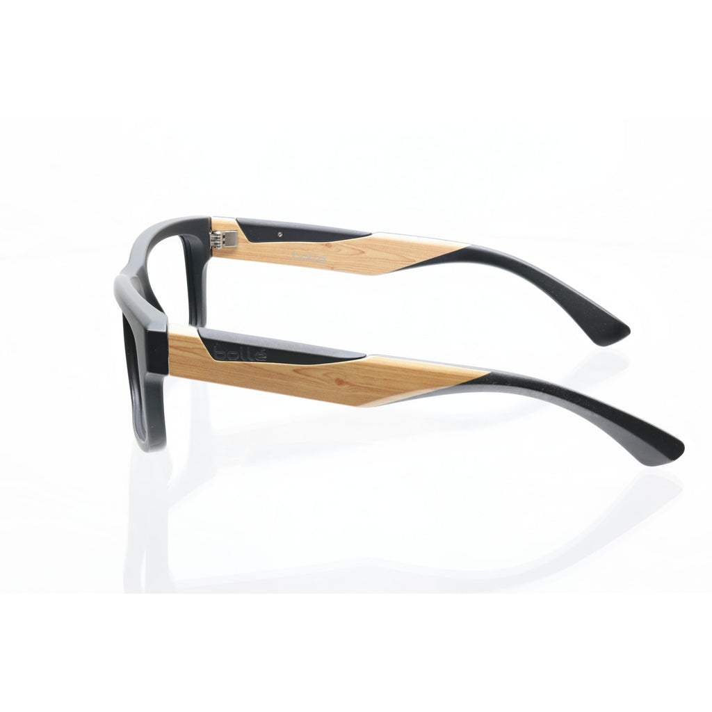 Bollé Jude 12225 Black/Wood Grain Sunglass / Eyeglass FRAMES ONLY - VERY GOOD
