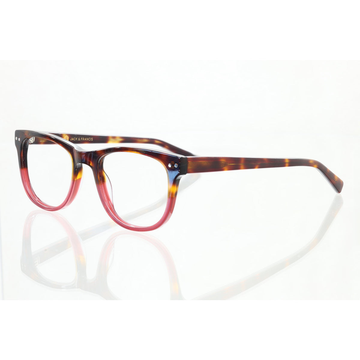 Jack & Francis Miles FR42 tortoise fades burgundy eyeglass frames