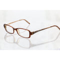 Ellen Tracy Charon brown laminate eyeglass frames