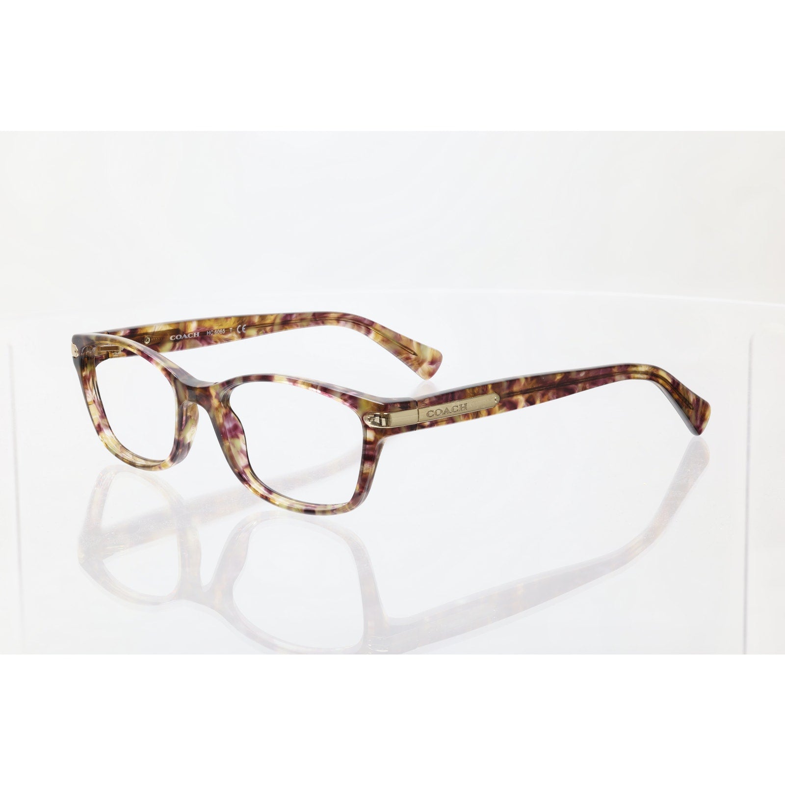 Coach HC6065 49-17-135mm 5287 (CONFETTI LIGHT BROWN) Eyeglass FRAMES ONLY - GOOD