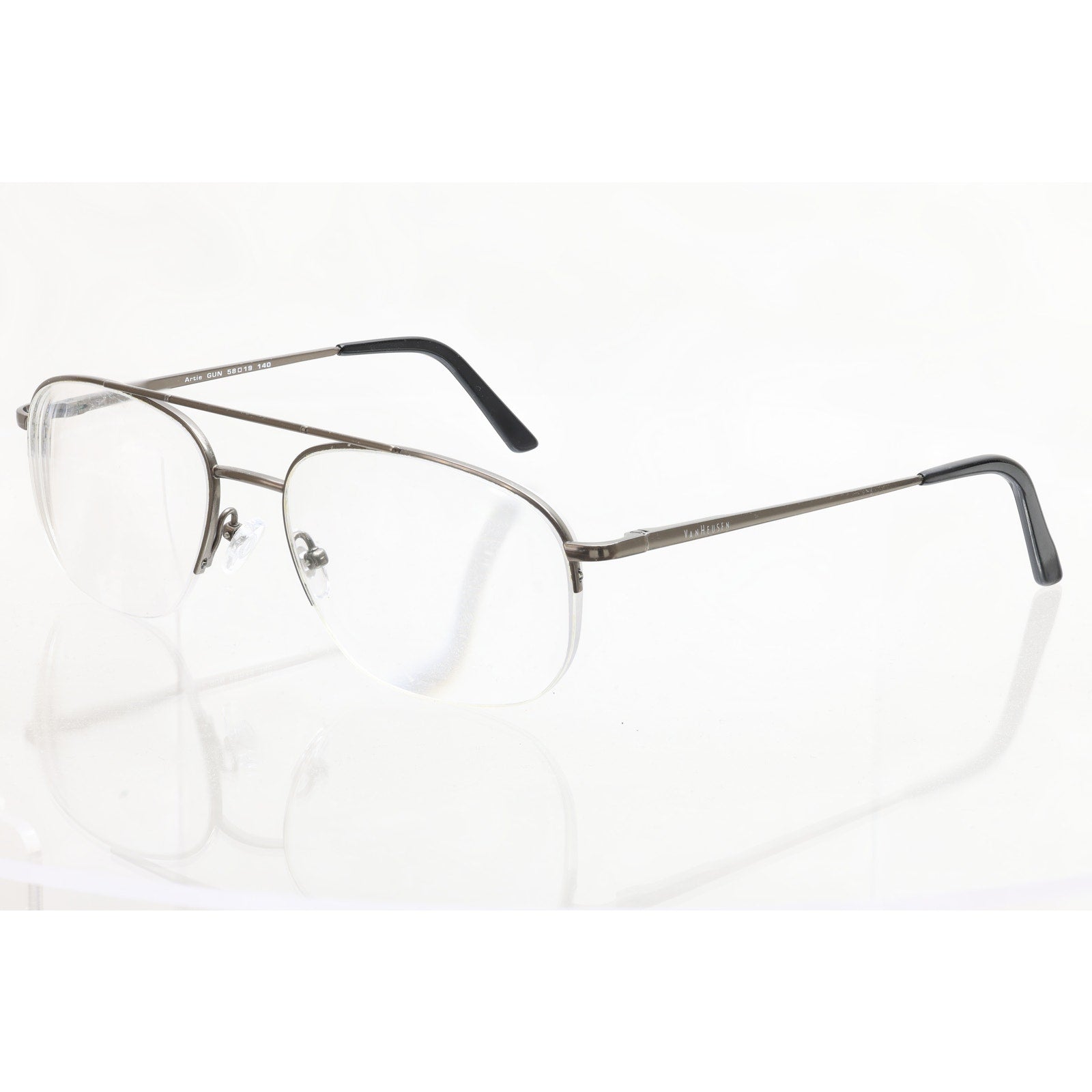 Van Heusen Artie 58-19-140mm Gun Eyeglass FRAMES ONLY - GOOD CONDITION