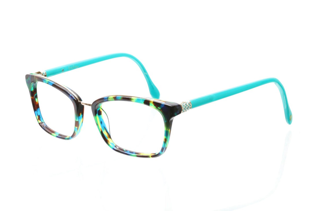 Lilly Pulitzer Bellmont AQ (Aqua) 51-18-135mm Eyeglasses FRAMES ONLY - GOOD